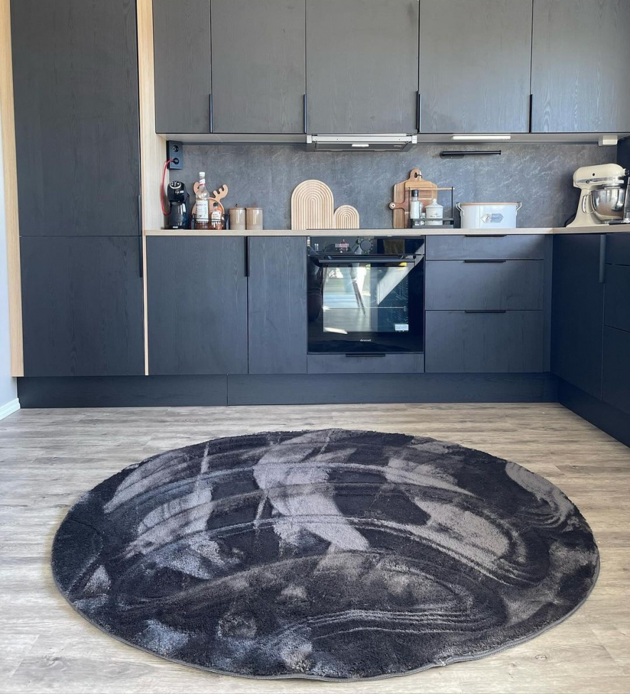 Okrągły dywan 'Aranga Super Soft' 120cm - Antracyt