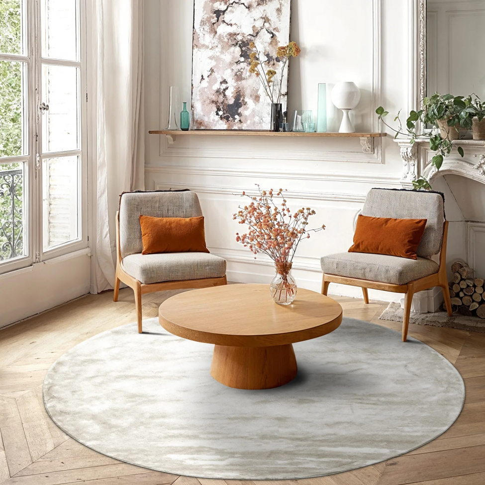 Okrągły dywan 'Jodhpur' 200cm - Offwhite