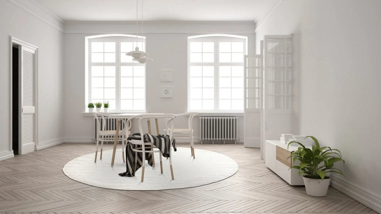 Okrągły dywan 'Hamilton' 120cm - Biały