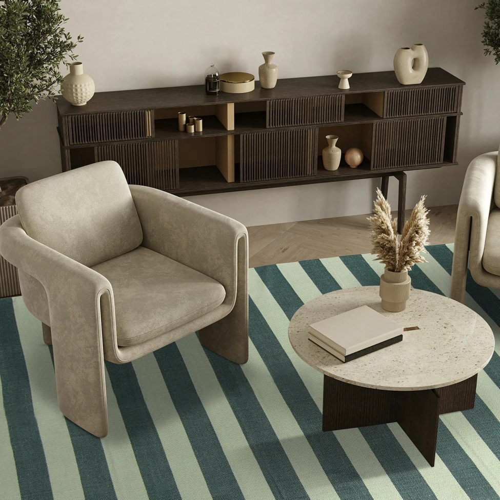 Dywan bawełniany 'Nilo' 200x290cm - Zielony