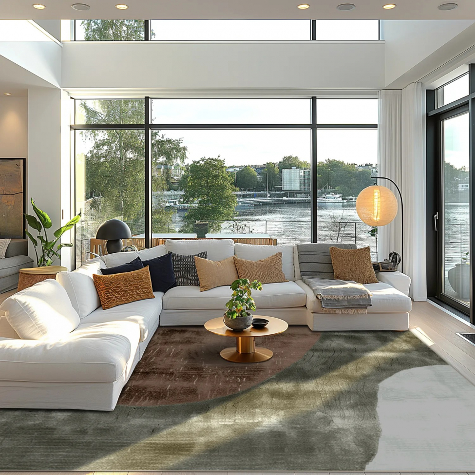 Dywan Wilton 'Barcelona' 200x280cm - Brązowy/Jasnozielony