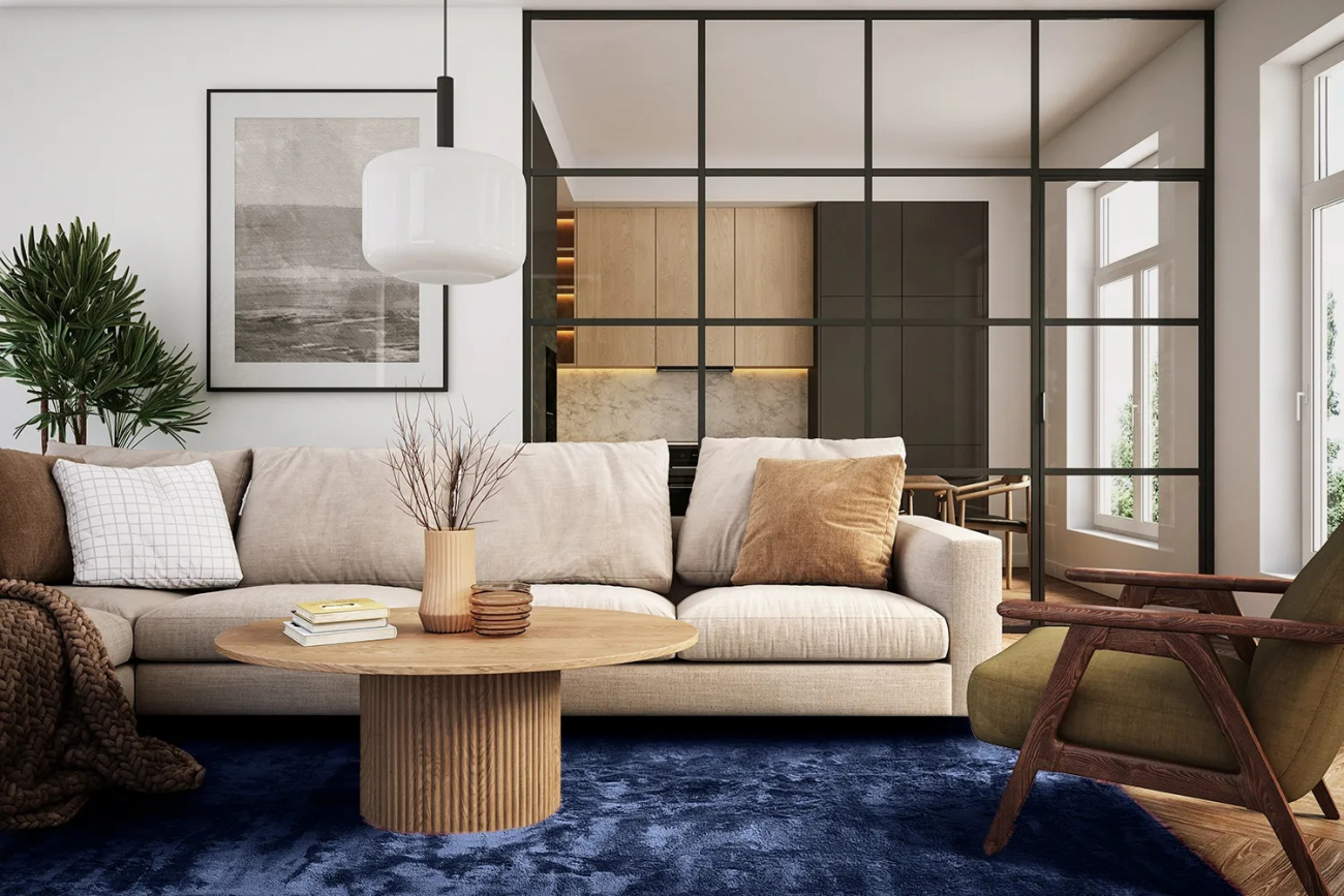 Dywan shaggy 'Aranga Super Soft' 200x290cm - Ciemnoniebieski