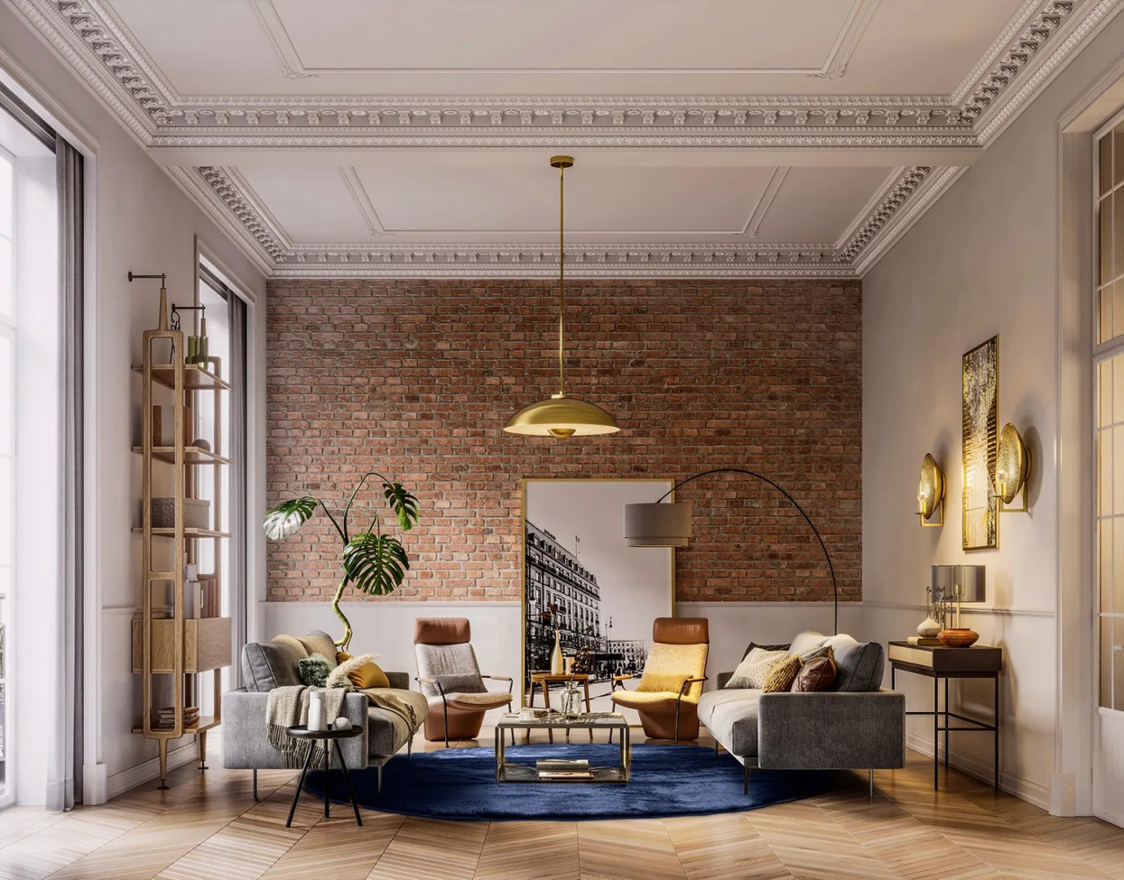 Okrągły dywan 'Aranga Super Soft' 200cm - Ciemnoniebieski