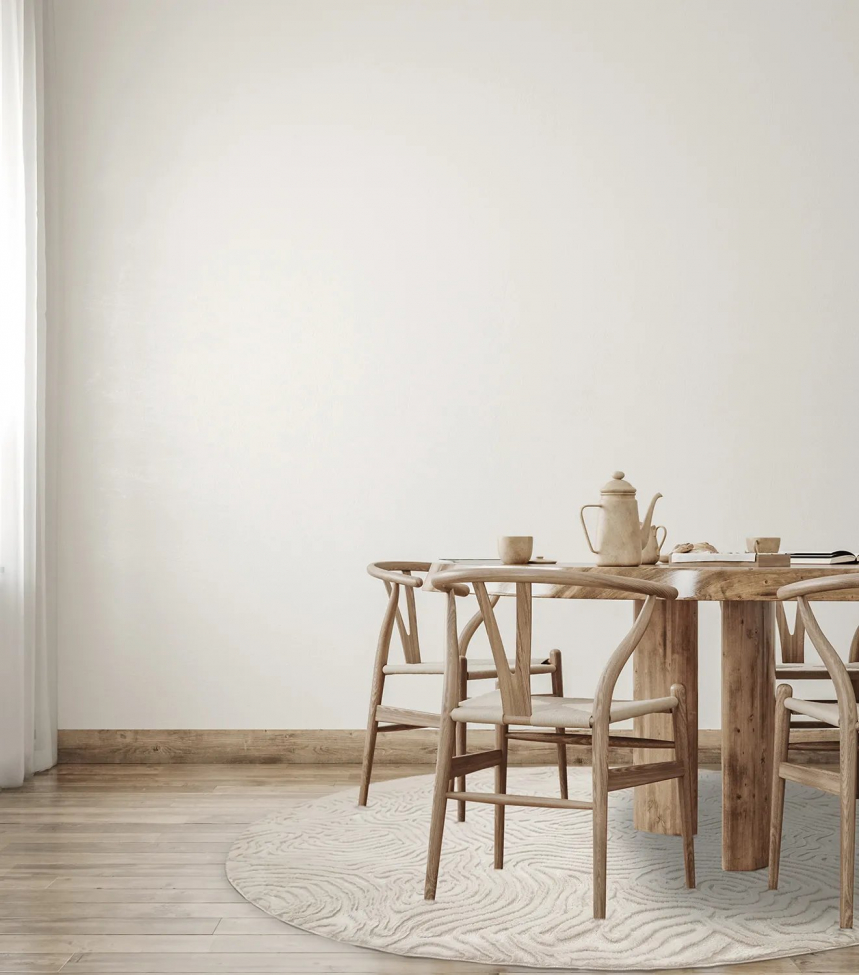 Okrągły dywan 'Amora' 80cm - Biały