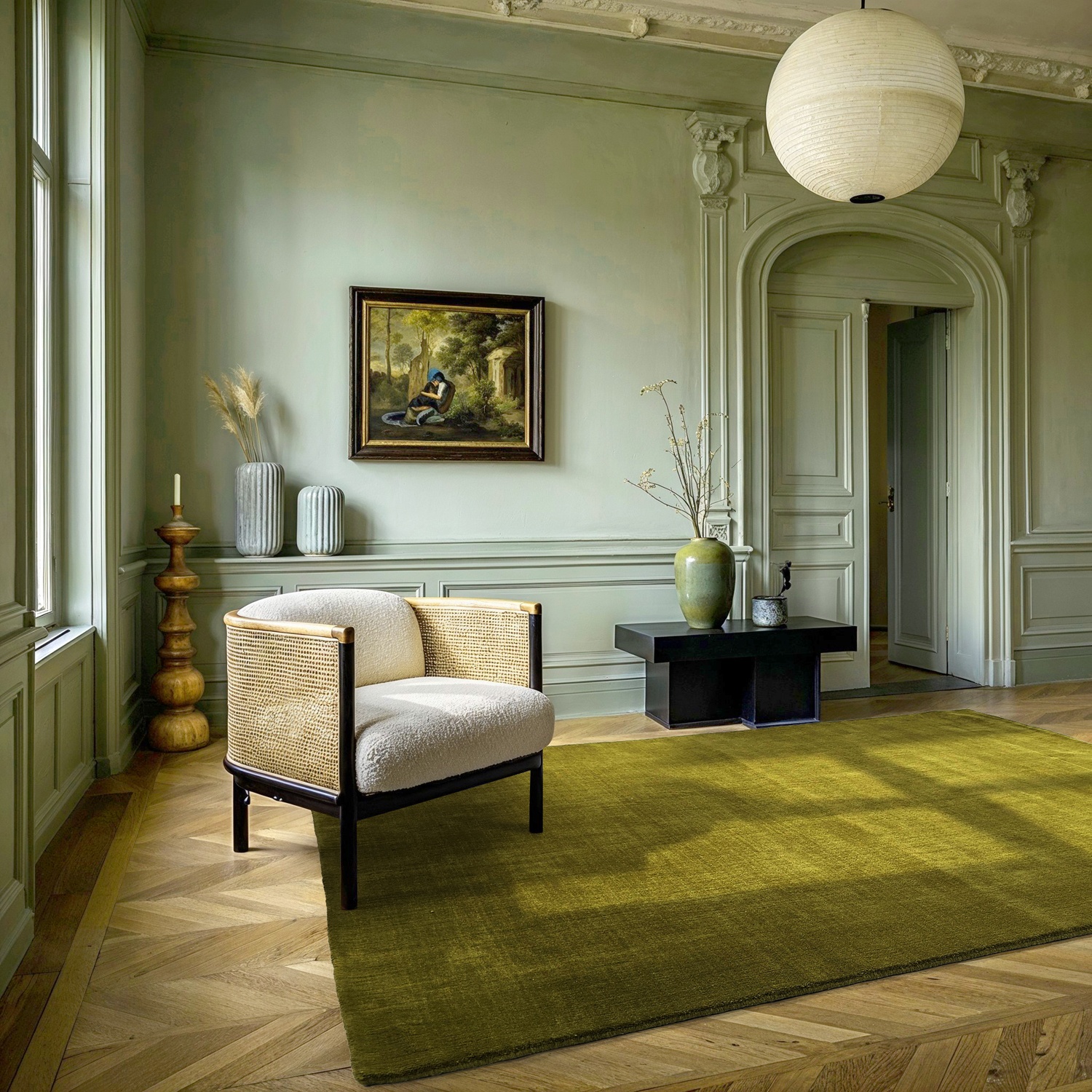 Dywan wełniany „Rozen Handloom Wool Premium” - zielony