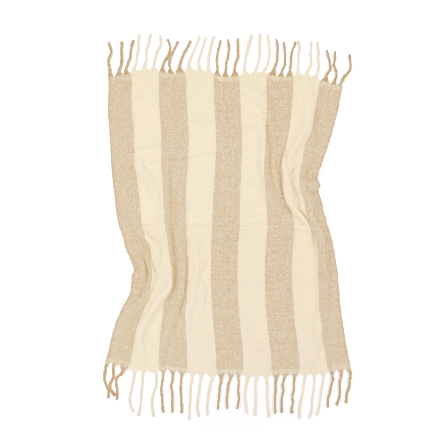 Krata 'Beatriz Stripe' 130x170cm - Beżowo-biała