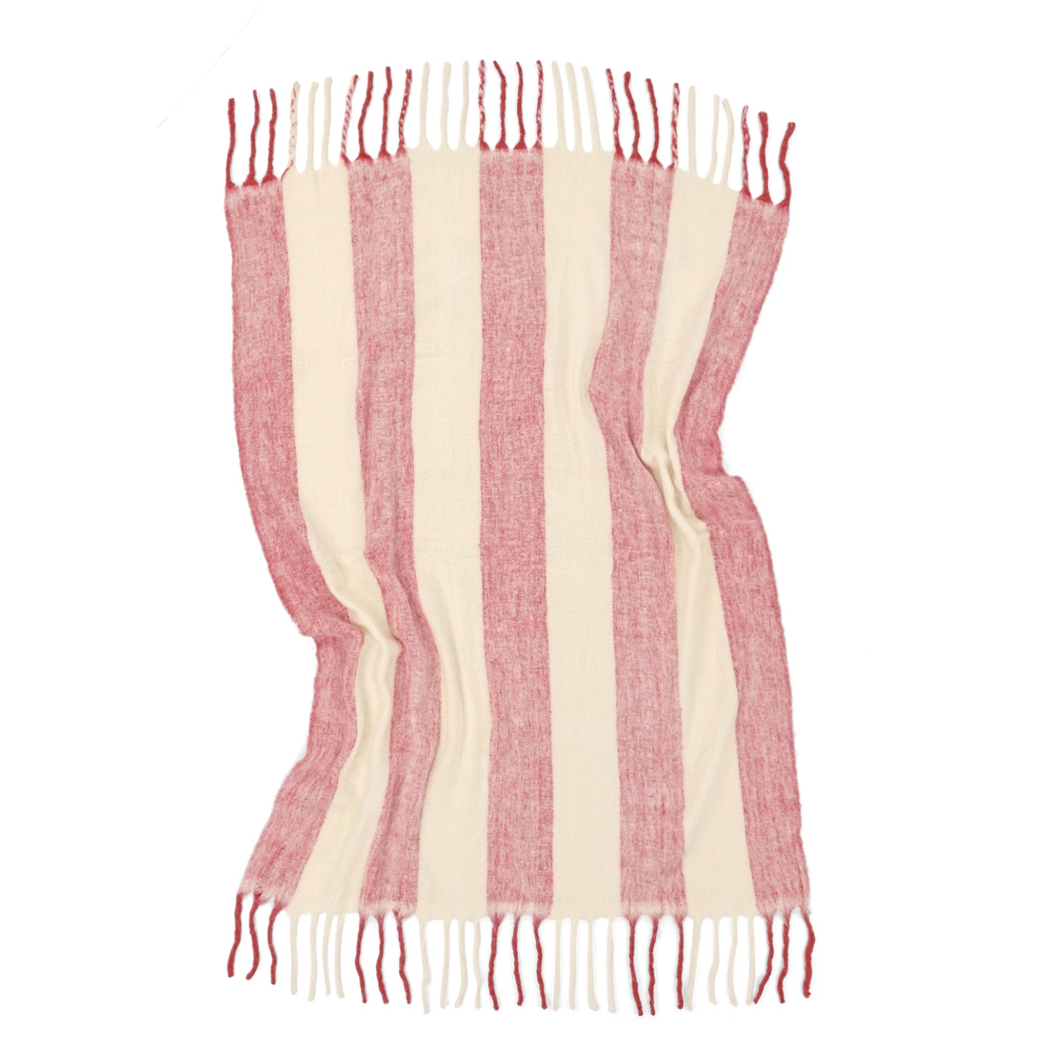 Krata 'Beatriz Stripe' 130x170cm - Czerwono-biała