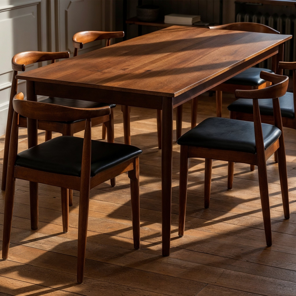 Stół jadalny 'Fager' 135 cm - Orzech