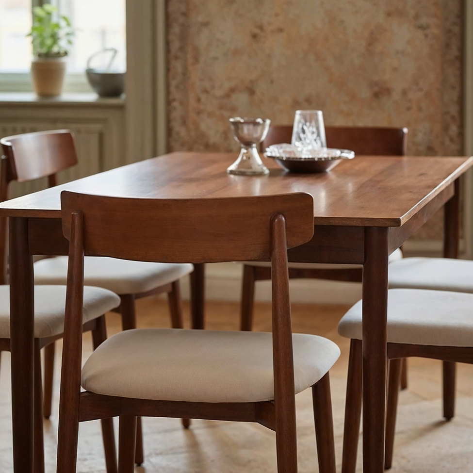 Stół jadalny 'Fager' 135 cm - Orzech