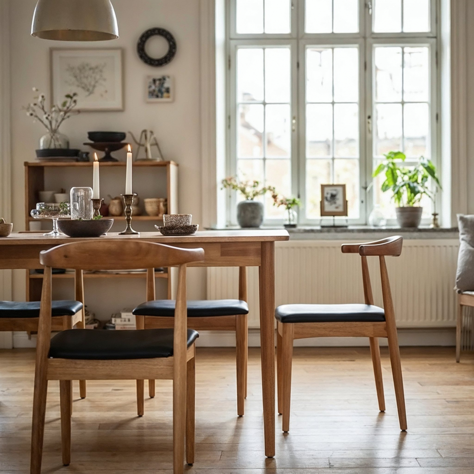 Stół jadalny 'Fager' 135 cm - Naturalny