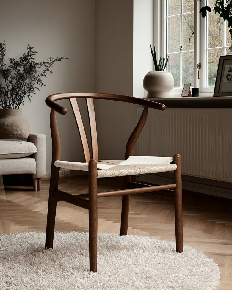 Krzesło 'Alta' - Orzech/Beżowe