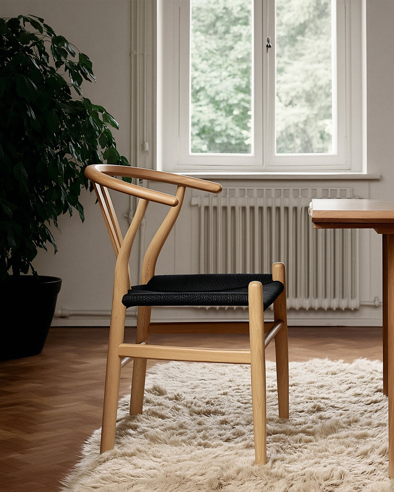 Krzesło 'Alta' - Naturalny/Czarny