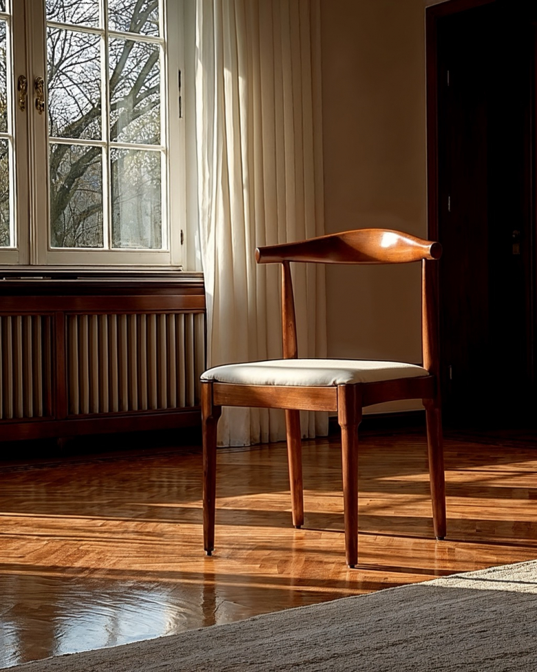 Krzesło 'Fager' - Orzech/Beżowy