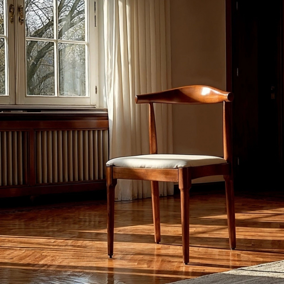 Krzesło 'Fager' - Orzech/Beżowy