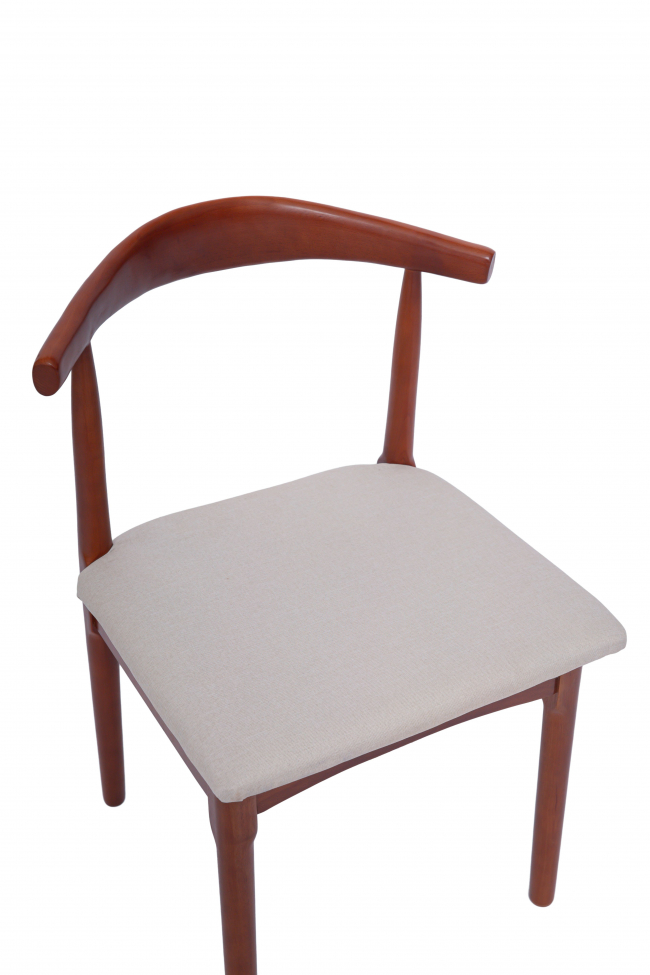 Krzesło 'Fager' - Orzech/Beżowy