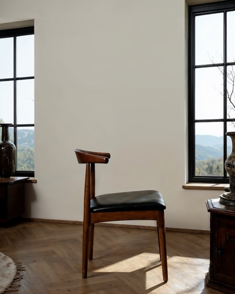 Krzesło 'Fager' - Orzech/Czarny