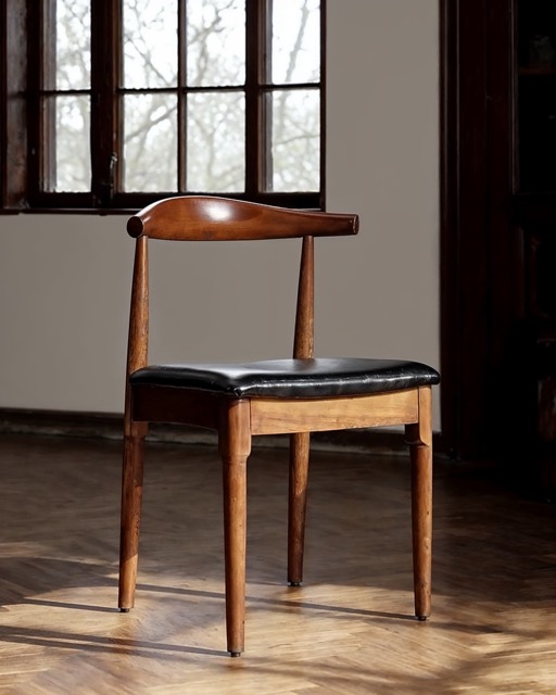 Krzesło 'Fager' - Orzech/Czarny