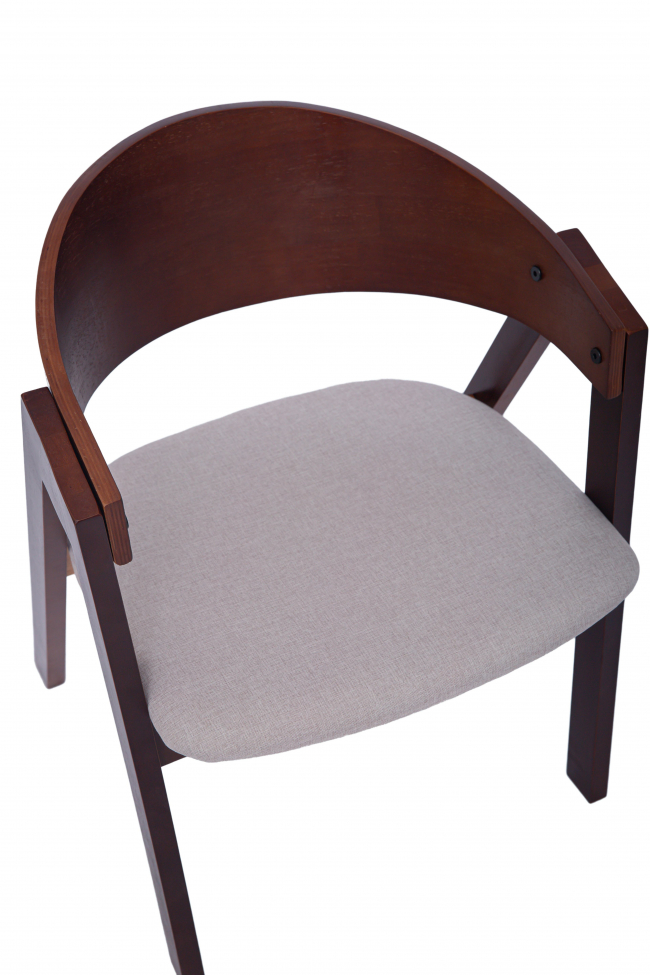 Krzesło 'Voss' - Orzech/Szary