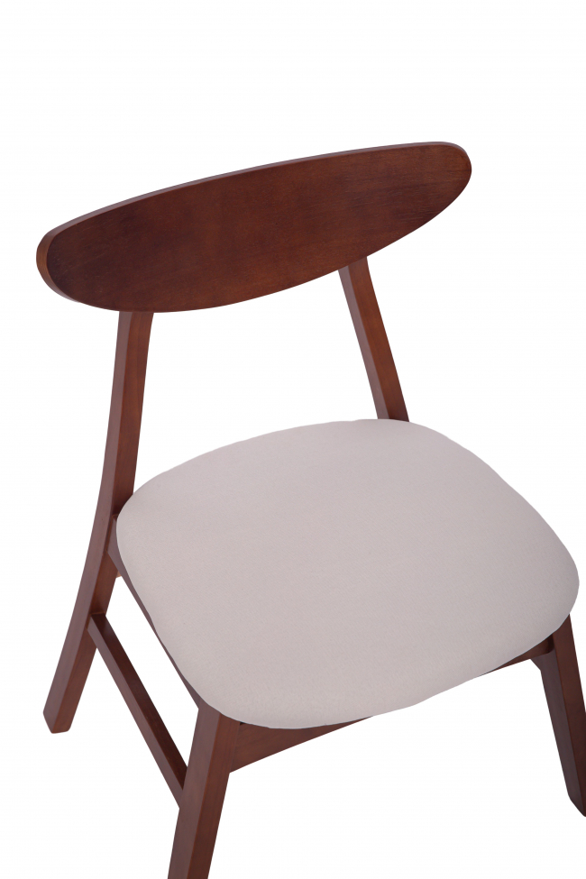 Krzesło 'Asta' - Orzech/Biały