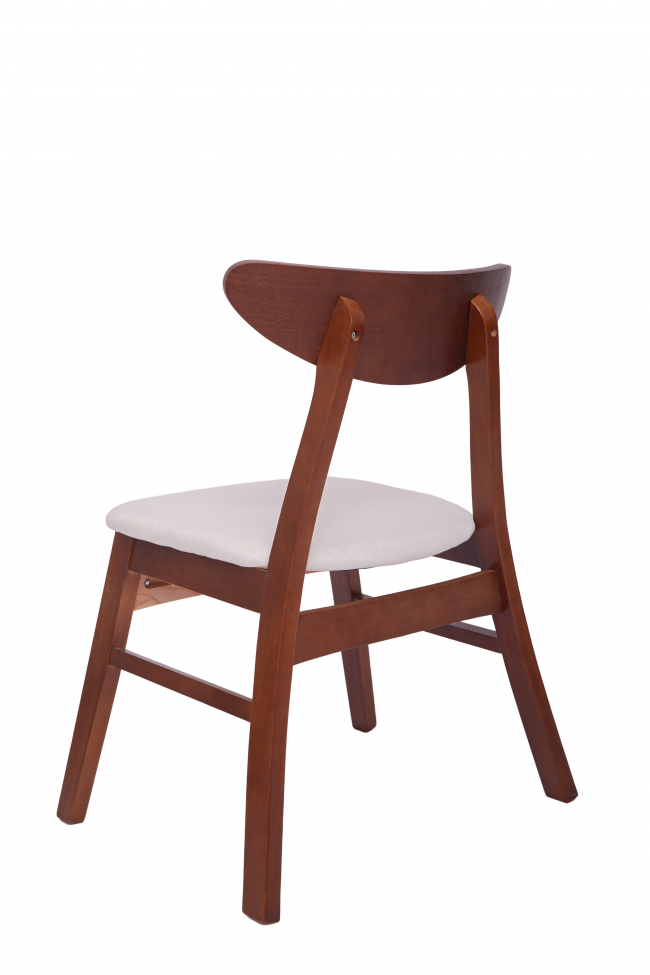 Krzesło 'Asta' - Orzech/Biały