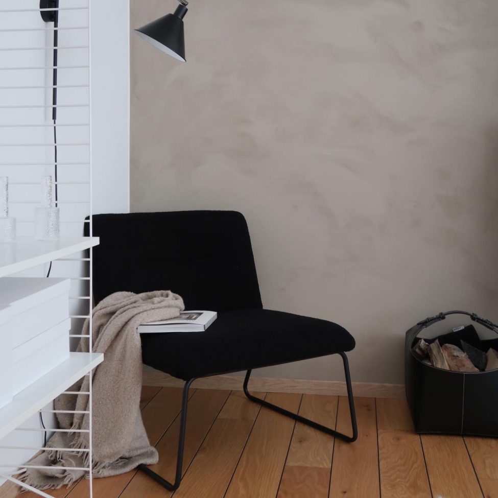 Fotel 'Chelsea' - Czarny/Teddy