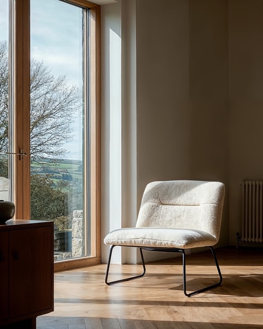 Fotel 'Chelsea' - Biały/Teddy