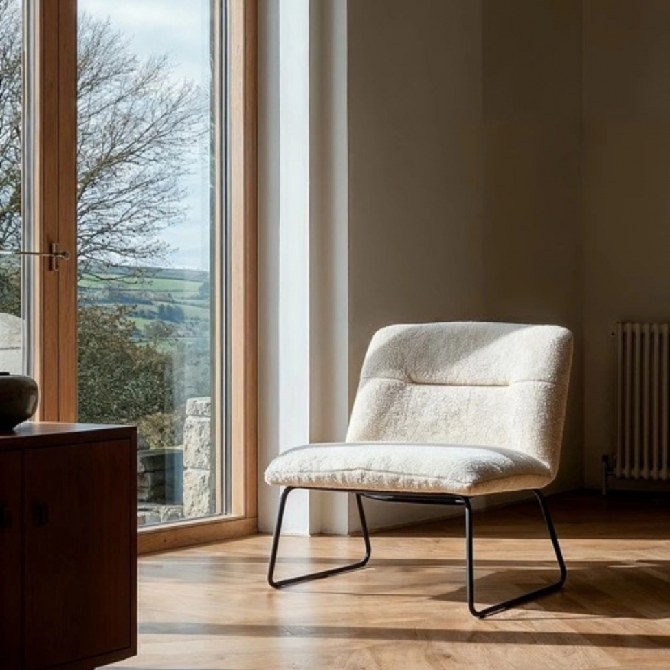 Fotel 'Chelsea' - Biały/Teddy