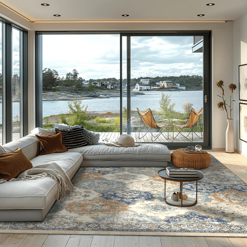 Dywan Wilton 'Bohemia' 290x390cm - Niebieski/Multi