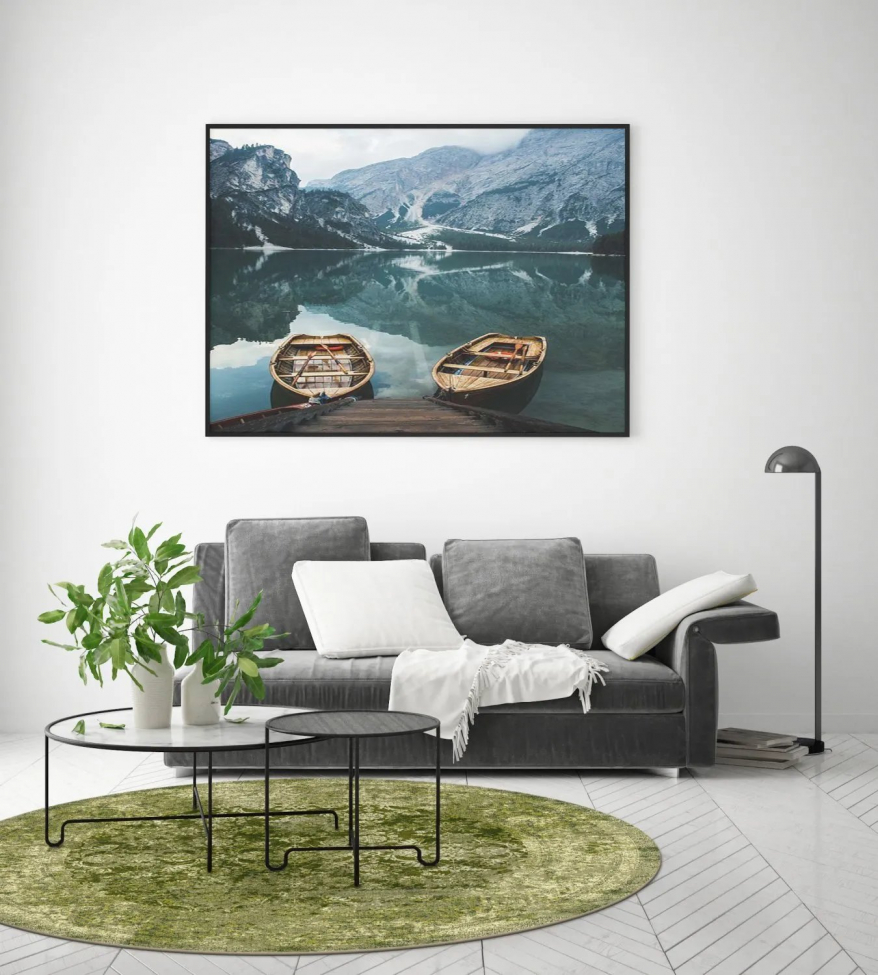 Okrągły dywan 'Denizli' 200cm - Zielony