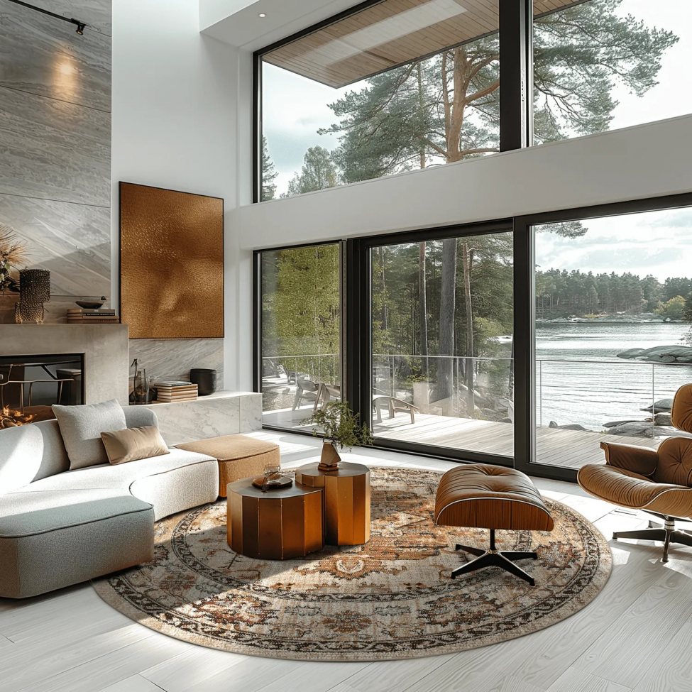 Okrągły dywan 'Siliana' 200cm - Beżowy