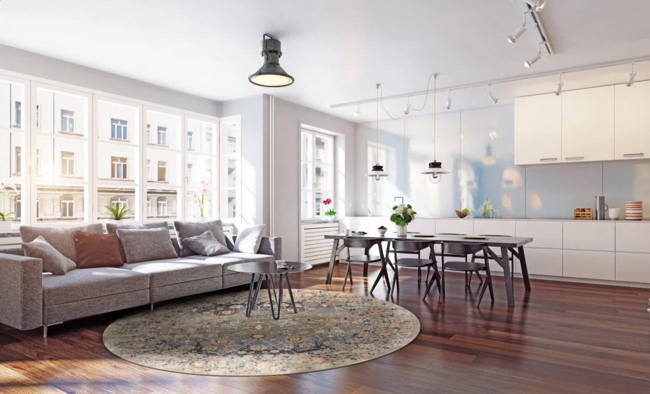 Okrągły dywan 'Bouhjar' 250cm - Beżowy/Multi