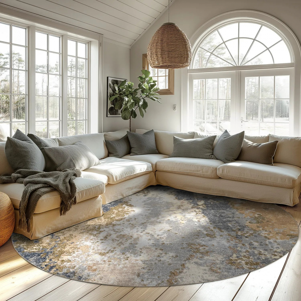 Okrągły dywan 'Travale' 200cm - Szary/Multi