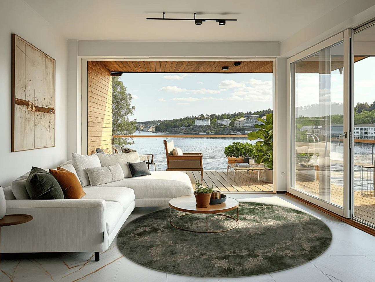 Okrągły dywan 'Taknis' 160cm - Zielony