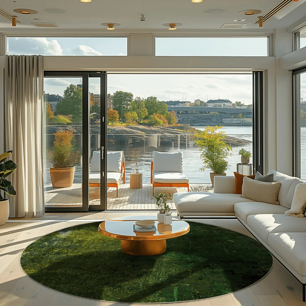 Okrągły dywan 'Estrada' 240cm - Zielony