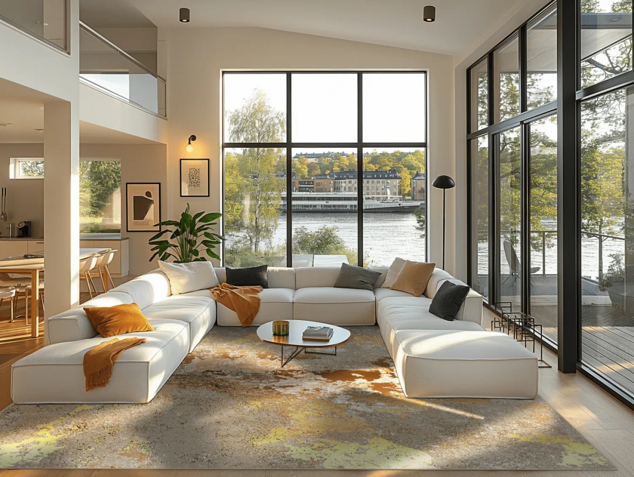 Dywan Wilton 'Elena' 400x600cm - Beżowy/Złoty