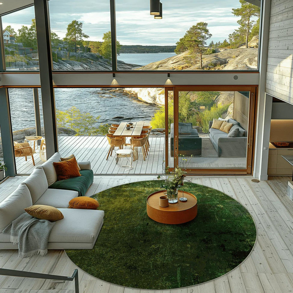 Okrągły dywan 'Estrada' 290cm - Zielony