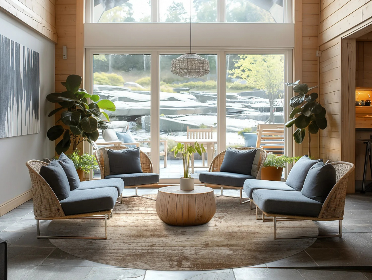 Okrągły dywan 'Kebira' 200cm - Beżowy