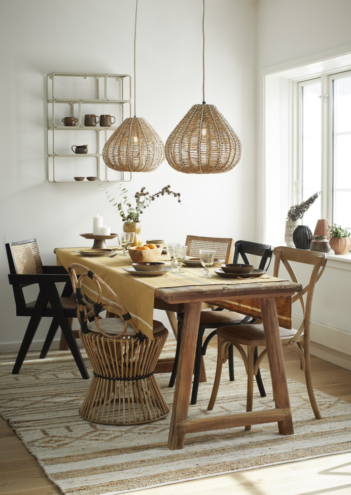 Krzesło 'Rattan' - Czarny