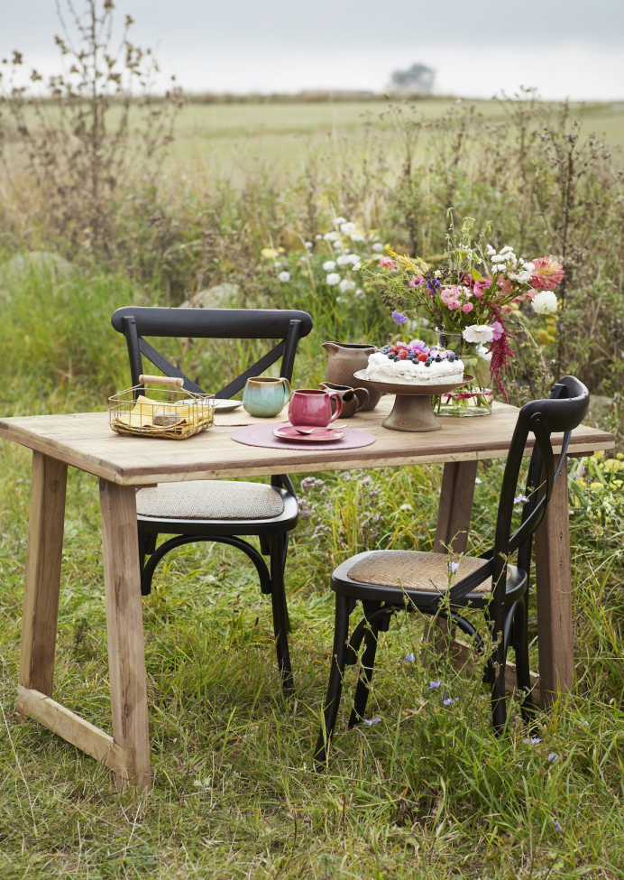 Krzesło 'Rattan' - Czarny