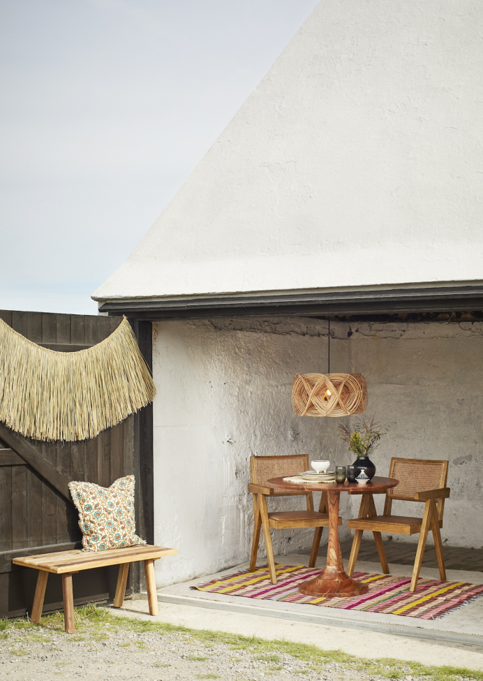 Krzesło 'Wooden rattan' - Naturalne