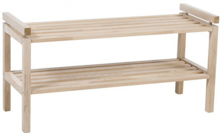 Stojak na buty \'Confetti\' 80cm - Białe pigmentowane w grupie Meble / Półki i przechowywanie / Półki na kapelusze i buty w Reforma (103732)