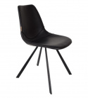 Krzesło \'Franky\' - Czarny/Skóra PU