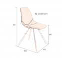 Krzesło \'Franky\' - Koniak/Stal