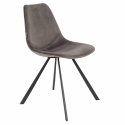 Krzesło \'Franky\' - Aksamit/Szary