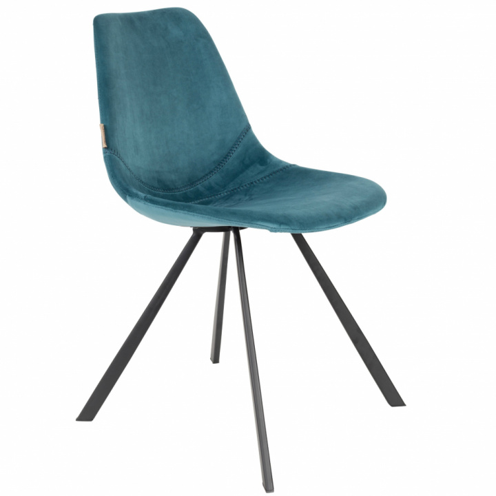 Krzesło \'Franky\' - Aksamit/Petrol w grupie Meble / Meble do siedzenia / Krzesła w Reforma (1100370)