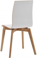 Krzesło \'Gracy\' - Biały/Dąb