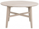 Stolik kawowy \'Filippa\' Okrągły 90cm - Białe olejowane dębowe
