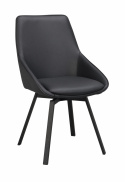 Krzesło \'Alison\' Skórzane - Czarny