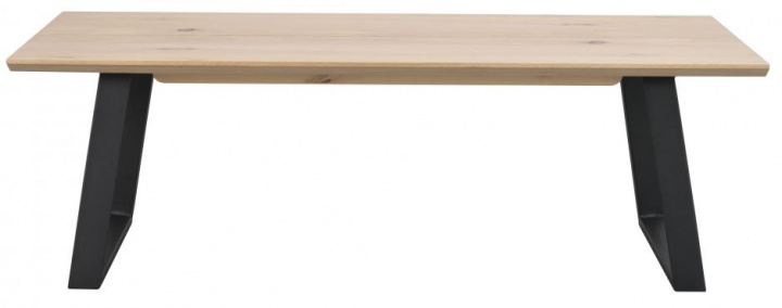 Stolik kawowy \'Melville\' 140x65cm - Białe olejowane dębowe/Czarny w grupie Meble / Stoły / Stolik kawowy w Reforma (119384)