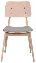 Krzesło \'Nagano\' - Białe pigmentowane dębowe/Szare